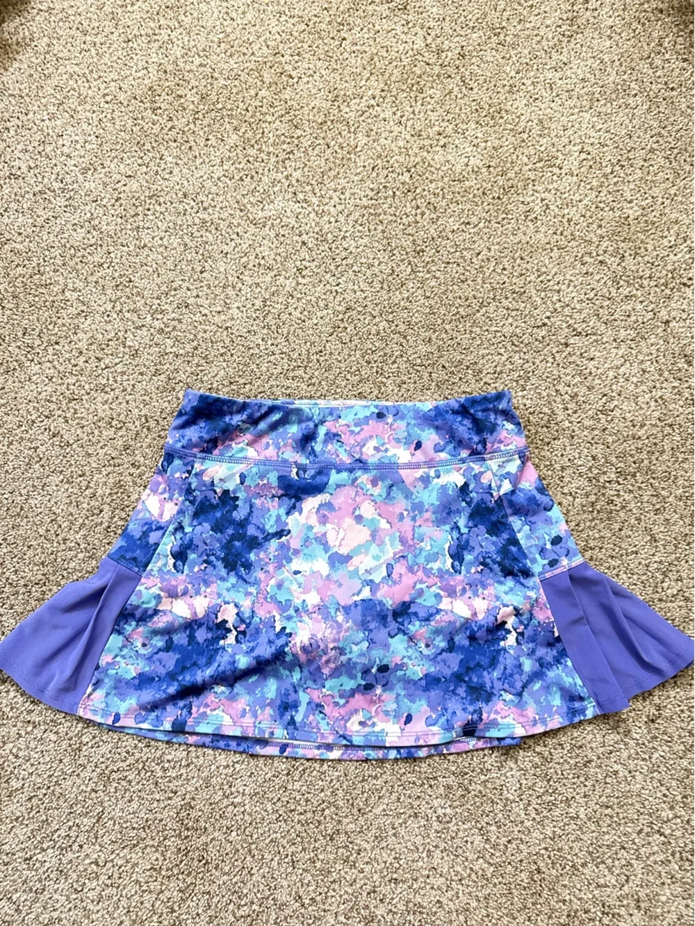 Justice Purple, Pink & Blue Printed Active Skirt Sort